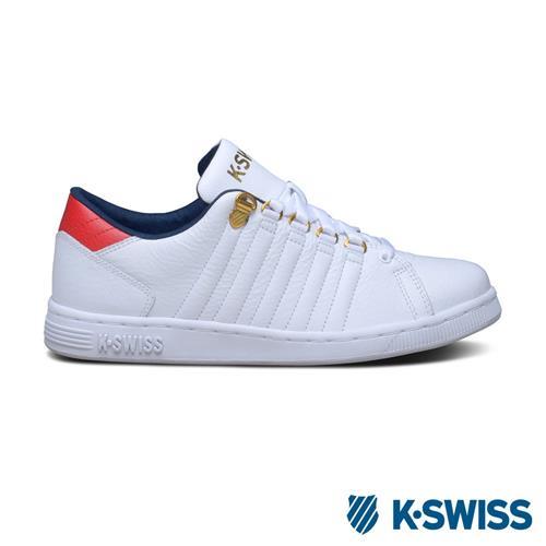 K-Swiss Lozan III休閒運動鞋-男-白/藍/紅