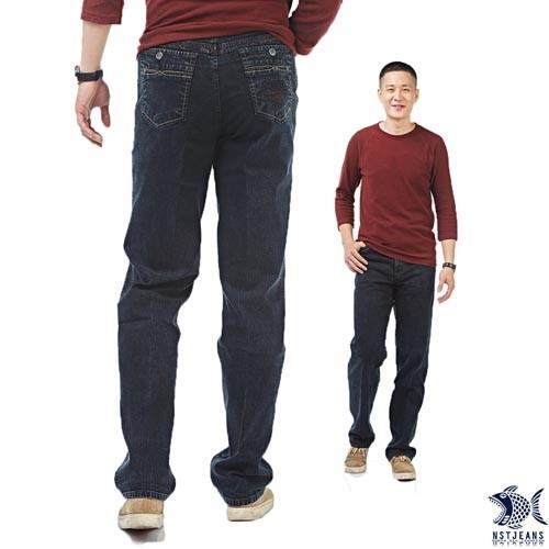 【斷貨出清】NST Jeans 義式單寧紳士 簡約素面金黃車線牛仔褲(中腰) 390(5548)