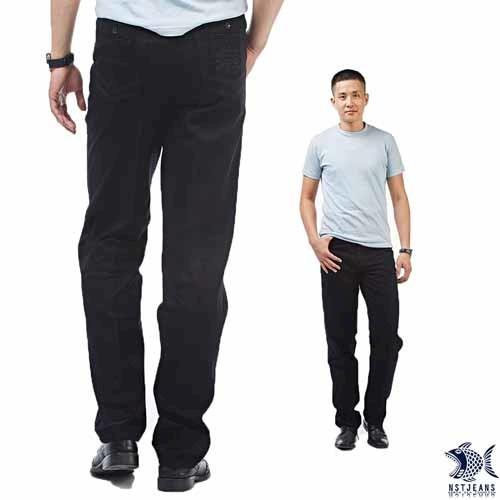 【NST Jeans】遠紅外線奈米纖維 紳士黑 商務休閒褲(中腰) 390(5547)