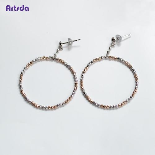 Artsda 獨家東京 時尚玫瑰金大耳環（18K金，日本系列#E11）