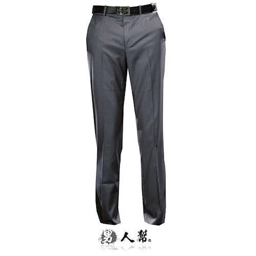 【男人幫】雅痞型男成熟風灰色條紋西裝褲(K0425)