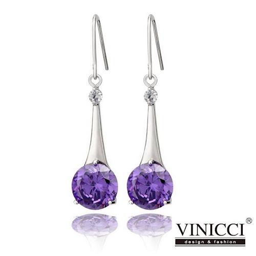 VINICCI「涓」晶鑽耳環 -深紫