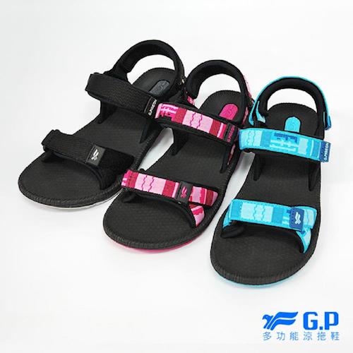 G.P 女款時尚休閒織帶涼鞋 G8658W-黑色/黑桃色/藍色(SIZE:36-39 共三色)