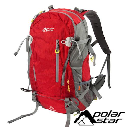 【PolarStar】透氣網架背包 登山背包 40L『紅』P17808