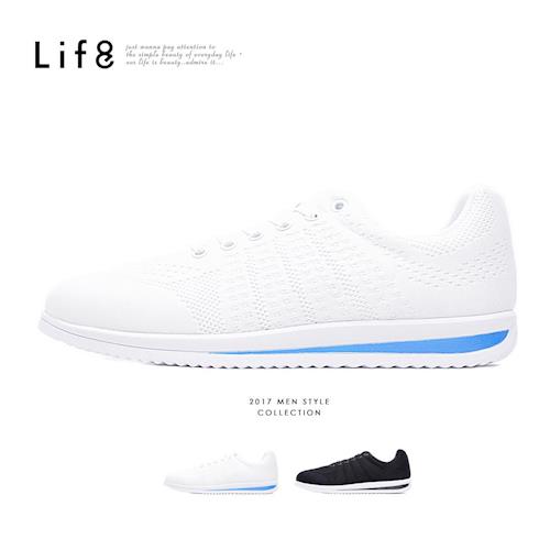 Life8-Sport 飛織布 輕量 雙色大底機能運動鞋 - 09689