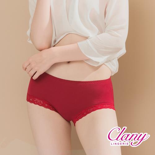 【可蘭霓Clany】微性感蕾絲抗敏M-XL內褲  好運紅 熱情紅 2171-96