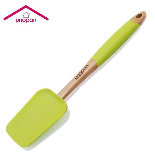 UNOPAN-綠色矽膠勺型刮刀 抹刀 蛋糕刮刀 攪拌勺 UN35107