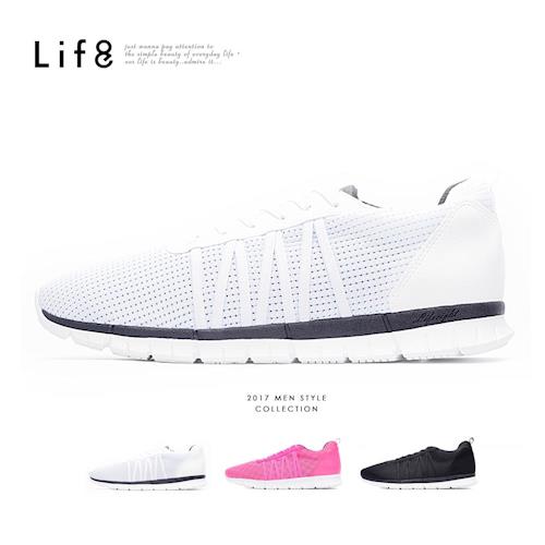 Life8-Sport 網布交叉織紋 光束運動鞋-09735