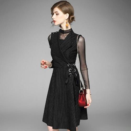 伊凡莎名媛時尚-歐美潮款顯瘦背心裙洋裝3568BE