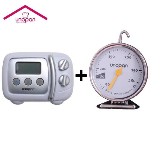 UNOPAN-烤箱型廚房計時器+烤箱溫度計