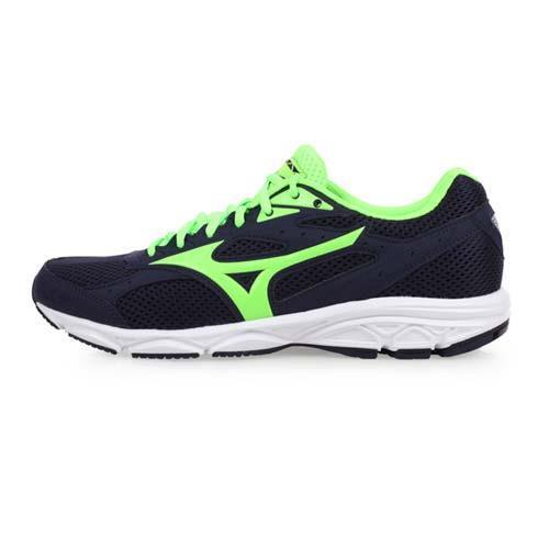 MIZUNO SPARK 3 男慢跑鞋-訓練 路跑 美津濃 深藍螢光綠