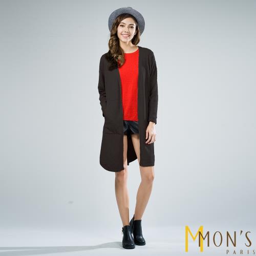 MONS法式長版口袋時尚針織外套/罩衫