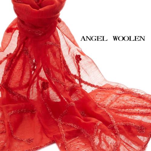 (加1元多1件銀絲柔光蠶絲披肩)Angel Woolen 玩趣曲線 印度手工精緻披肩 圍巾