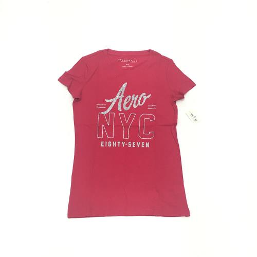 AIU100%【AERO】女款短袖T恤- NYC亮粉 8010粉