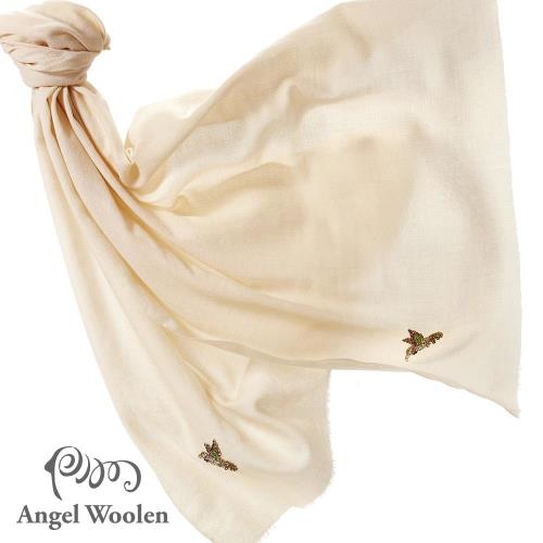 Angel Woolen 印度Pashmina手工水鑽羊絨刺繡披肩圍巾(Honey愛的依戀-共兩色)