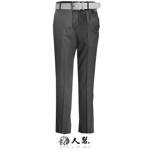 【男人幫】韓版王室貴族沉穩灰素面中低腰直筒西裝褲(K0423)