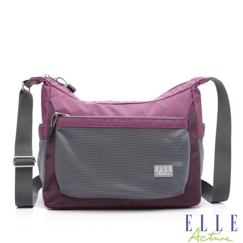 ELLE Active 漁網系列-側背包-大(紫色)