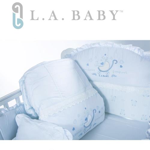 美國 L.A. Baby 金典米蘭堡純棉七件式寢具組M(120 x 60 cm)