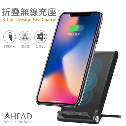 《智慧充電》2021年29款經典行動電源 無線充電開箱商品推薦! - 47 | Kiro遊戲娛樂生活網 AHEAD領導者 3線圈折疊快速無線充電板/快充板 QC2.0 充電器|無線充電板