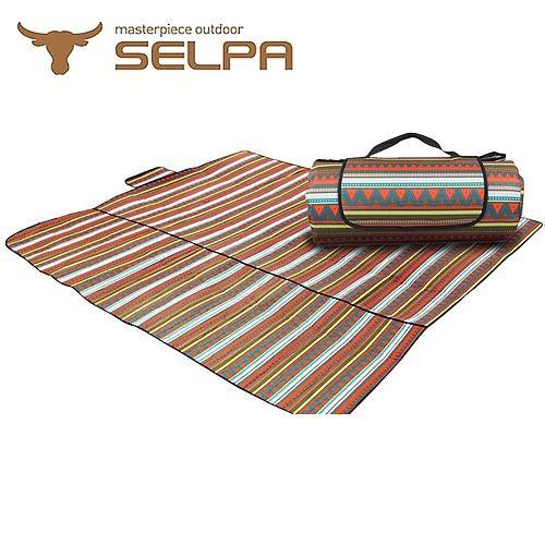 【韓國SELPA】防水雙面可用繽紛野餐墊 (特大型)