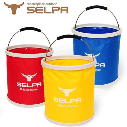 【韓國SELPA】收納大容量可摺疊多用途水桶/裝水/釣魚/露營/洗車(三色任選)