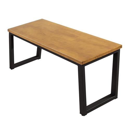 Boden-威利4尺實木方形黑腳長凳