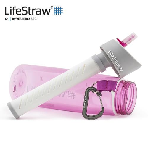  LifeStraw Go二段式過濾生命淨水瓶 650ml 粉紅色/ 城市綠洲(過濾、淨水、活性碳、登山露營、野外)