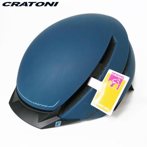 CRATONI 德國專業品牌 C-LOOM 城市休閒車用警示燈安全帽-藍藍