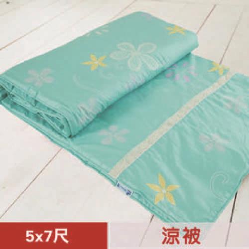 【米夢家居】台灣製造-100%精梳純棉雙面涼被5*7尺(花藤小徑)