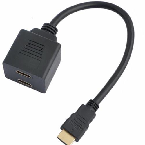 HDMI一分二兩母一公轉接線