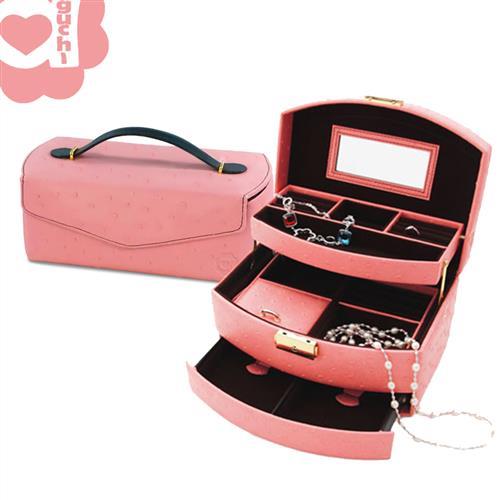 【亞古奇 Aguchi】皇家英倫雙組合-甜蜜粉 珠寶盒(氣質貴族系列珠寶盒)
