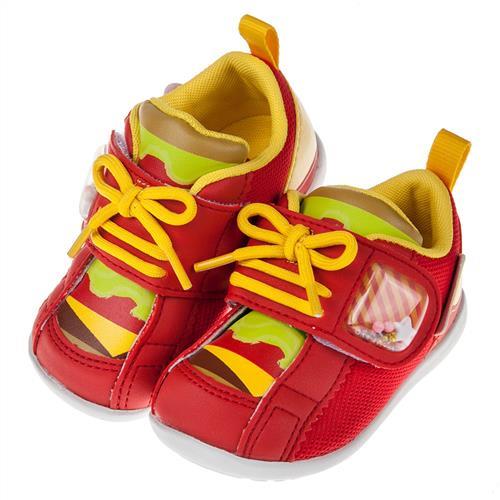 《布布童鞋》Moonstar日本歡樂甜品屋紅色寶寶機能學步鞋(13~14.5公分)I8D022A
