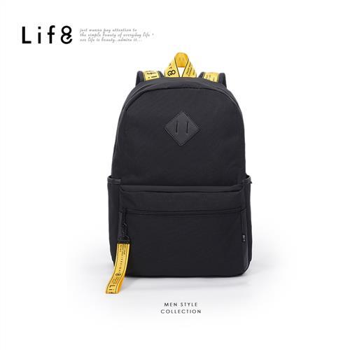 Life8-Casual 織帶拼接 街頭後背包