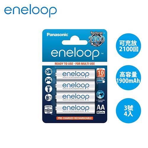 【Panasonic國際牌】eneloop AA 3號低自放鎳氫充電電池BK-3MCCE(4顆)