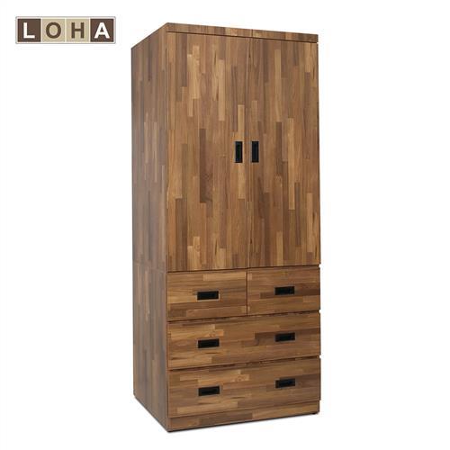 【LOHA】Original原創雙色-工業3X7尺四抽衣櫃 多瓦娜