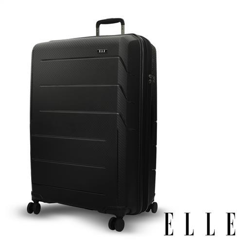ELLE 鏡花水月系列-28吋特級極輕防刮耐磨PP材質旅行箱/行李箱-墨黑 EL31210