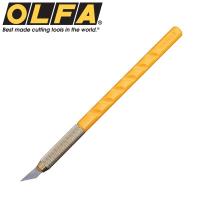 日本OLFA專業筆刀雕刻刀AK-1(握把處細緻菱格刻紋手感佳;附25枚32.8°刀片和刀片盒)雕刻筆刀pen knife