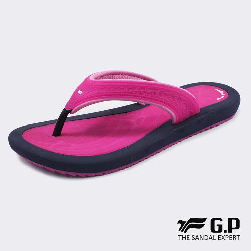 【G.P】輕量甜美果凍夾腳拖鞋G8521W-黑桃色(SIZE:36-39 共三色)