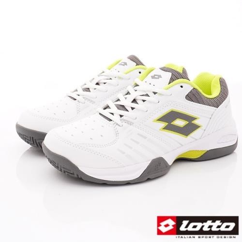 Lotto樂得-全地形網球鞋 SI805白螢光綠(男段)