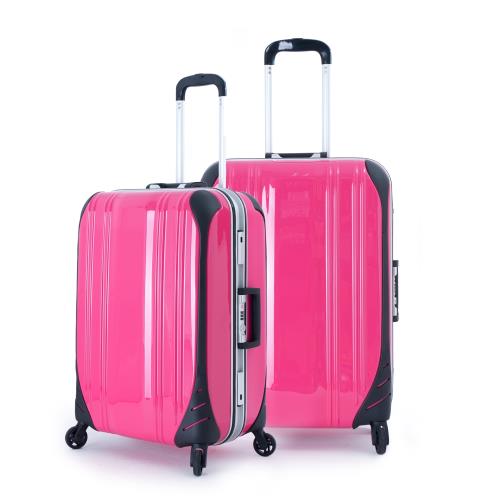 DF travel - 簡奢風華極光鏡面鋁框20+24吋2件組行李箱-共4色