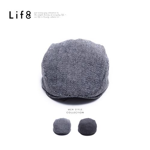 Life8-Casual 小麥紋 羊毛報童帽-05386
