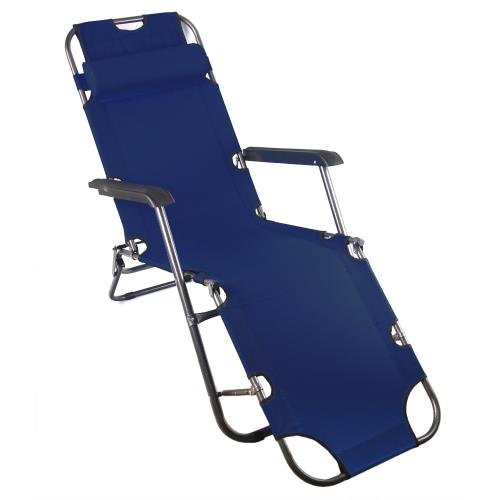 TreeWalker 單人三段式躺椅(露營床)-深藍 