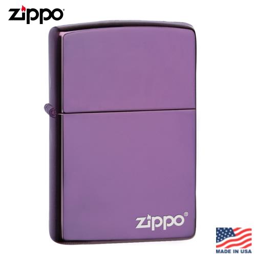 美系Zippo 深紫商標-PVD浸染雷雕防風打火機#24747ZL