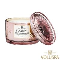 美國 VOLUSPA 華麗年代系列 Sparkling Rose 玫瑰氣泡 浮雕玻璃罐 312g 香氛蠟燭