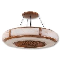 阿拉斯加 AURA精緻吊扇玻璃款-遙控-木紋色