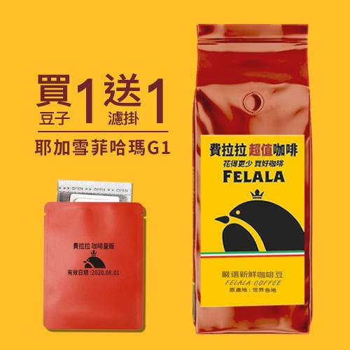 【費拉拉咖啡】耶加雪菲水洗 哈瑪合作社 G1 手沖咖啡 新鮮烘焙精品咖啡豆 一磅 (454G)