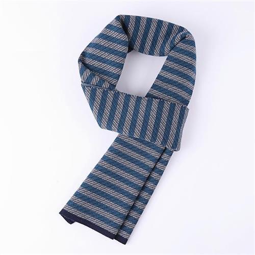 【米蘭精品】圍巾針織披肩-羊毛商務條紋時尚3色73wi72