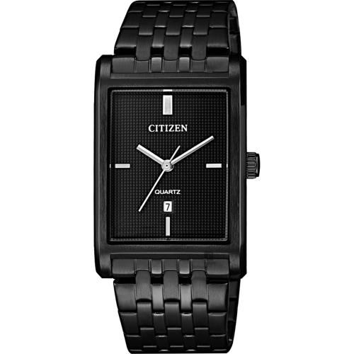 CITIZEN星辰極簡設計石英錶-黑/25mmBH3005-56E