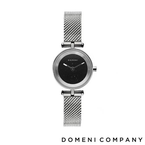 【DOMENI COMPANY】經典迷你系列不鏽鋼女錶(星空黑錶盤/銀/SLW01SD-M)