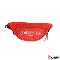 CROWN 皇冠 BONVOYAGE 運動腰包 隨身包/防潑水 紅色